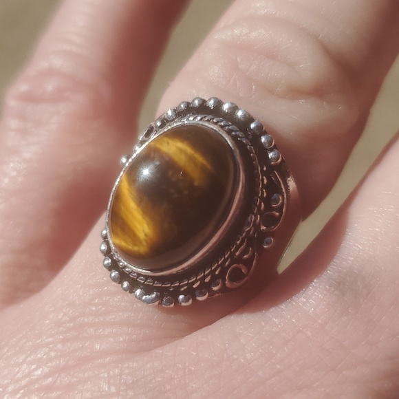 New Tiger Eye 925 Silver Ring. - Picture 3 of 16
